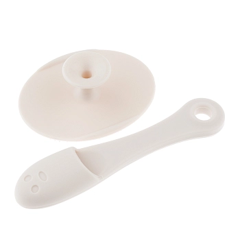 DEWAL BEAUTY Набор спонжей для умывания, силиконовый 65 мм x 50 мм, 105 мм х 25 мм 2 шт, фото 2