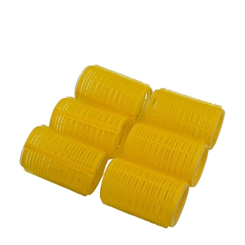 Бигуди-липучки желтые 35мм/60мм 6 шт/уп