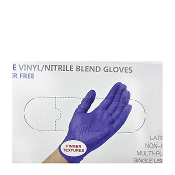 IWOU PROFESSIONAL Перчатки вин-нитр S фиолетовые/ Wally Plastic 100 шт, фото 2