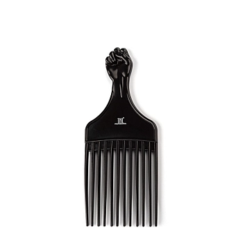 Гребень TNL для моделирования прически Ручка с широкими зубьями, средний черный