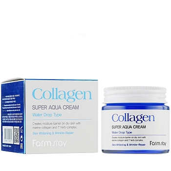 FARMSTAY Крем суперувлажняющий для лица с коллагеном / COLLAGEN SUPER AQUA CREAM 80 мл, фото 2