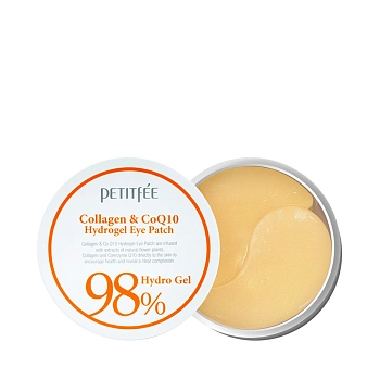 PETITFEE Патчи гидрогелевые с коэнзимом Q10 и 98% содержанием коллагена для области вокруг глаз / Eye patch 60 шт, фото 5