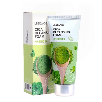 LEBELAGE Пенка для умывания с экстрактом центеллы азиатской / Lebelage Cica Cleansing Foam 100 мл, фото 2