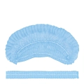 Шапочка шарлотка медицинская из спанбонда, голубой 50 шт