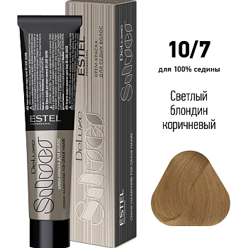 ESTEL PROFESSIONAL 10/7 краска для волос, светлый блондин коричневый / DE LUXE SILVER 60 мл, фото 2