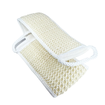 DEWAL BEAUTY Мочалка для тела, с ручками, натуральный цвет, лен + хлопок, 71 х 90 х 0,7 см, фото 2