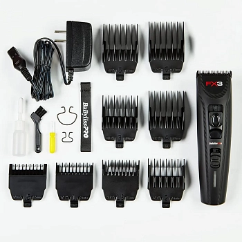BABYLISS PRO Машинка для стрижки BaByliss PRO FX3-series, 0,7 -2 мм, аккумуляторно-сетевая, 8 насадок, фото 5