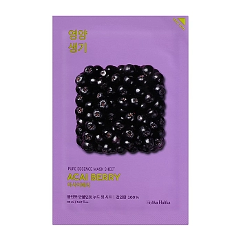 Маска тканевая витаминизирующая Пьюр Эссенс, ягоды асаи / Pure Essence Mask Sheet Acai Berry 23 мл