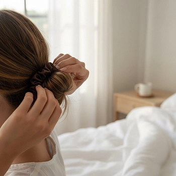 IWOU PROFESSIONAL Резинка для волос Шелк мокко 2шт, фото 3