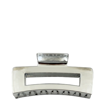 Краб для волос Зеркальный прямоугольник серебро 10,5см