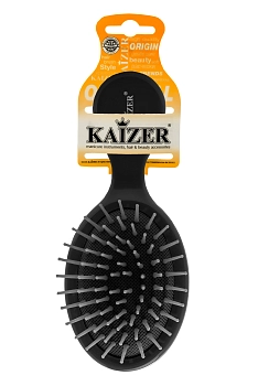 KAIZER Расческа массажная малая, пластик, черная, фото 4
