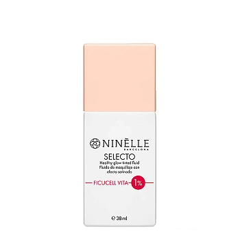 NINELLE Крем-флюид тональный с эффектом здорового сияния, №243 нейтральный бежевый / SELECTO 38 мл, фото 2