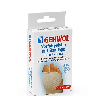 GEHWOL Подушка защитная под плюсну из гель-полимера и бандажа, левая / Gehwol 1 шт, фото 3