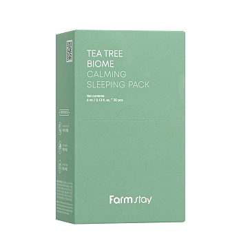 FARMSTAY Маска ночная успокаивающая для лица с чайным деревом / Tea Tree Biome Calming Sleeping Pack 20*4 мл, фото 2