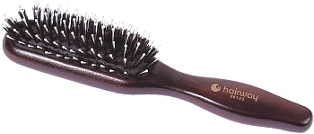 HAIRWAY Щетка Lady массажная прямоугольная на деревянной основе с натуральной щетиной 5-рядная, фото 2