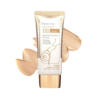 FARMSTAY BB-крем восстанавливающий с муцином улитки / SNAIL REPAIR 50 гр, фото 3