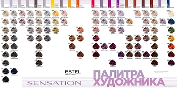 ESTEL PROFESSIONAL 9/18 краска безаммиачная для волос, блондин пепельно-жемчужный / Sensation De Luxe 60 мл, фото 6