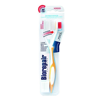 BIOREPAIR Щетка зубная для чувствительных зубов изогнутая, оранжевая / Biorepair CURVE Denti Sensibili, фото 2