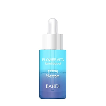 Масло двухфазное для кутикулы, пион / FLOWER VITA TWO DROPS OIL PEONY BLOSSOM 20 мл