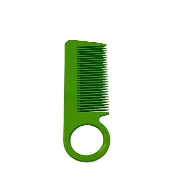 Расческа с подвесом зеленая 14см