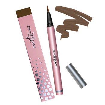 MAKE U MAKE Лайнер-фломастер водостойкий для глаз с фетровым грифелем, кофейный / MAKEUMAKE 7 мл, фото 2