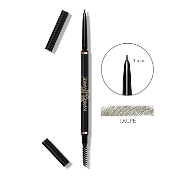 MAKE U MAKE Карандаш ультратонкий механический для бровей для блондинок и русых, серо-коричневый / Taupe SlimMatic 3,2 гр, фото 3