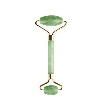 Массажер роликовый двусторонний для лица из натурального нефрита AMG330