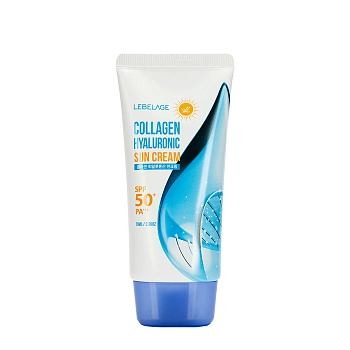 Крем солнцезащитный с коллагеном и гиалуроновой кислотой SPF50+ / Lebelage Collagen Hyaluronic 70 мл