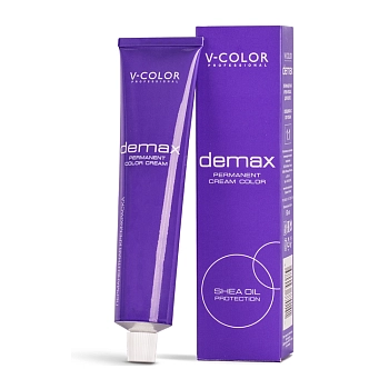 V-COLOR PROFESSIONAL 5.1 крем-краска перманентная, пепельный светло-коричневый / DEMAX 60 мл, фото 2