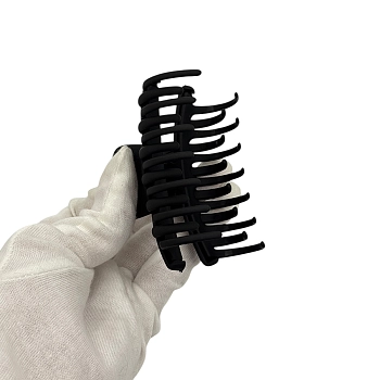 IWOU PROFESSIONAL Краб для волос двухрядный Акула черный 8,5см, фото 4