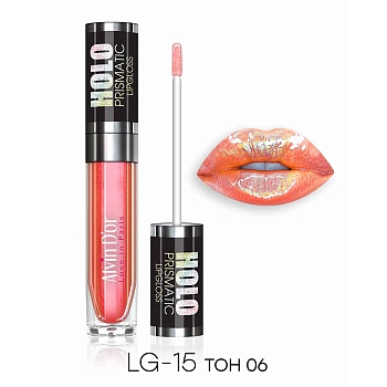 ALVIN D'OR Блеск для губ, тон 06 / Lipgloss HoloPrismatic 5,6 гр, фото 2