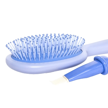 SOLOMEYA Расческа массажная для волос милый мишка, голубая / Cute Bear Massage Hair Brush Blue, фото 5