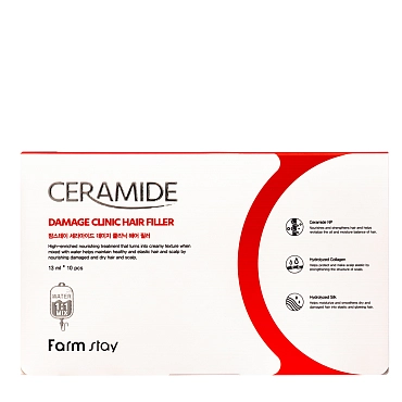 FARMSTAY Маска-филлер для поврежденных волос / Ceramide Damage Clinic Hair Filler 10*13 мл, фото 1
