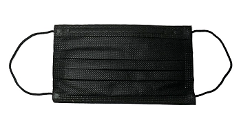 AVEMOD Маска медицинская одноразовая трехслойная, черная 200 шт., фото 3