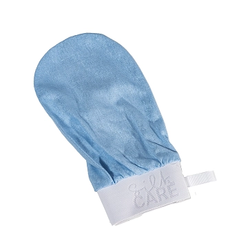 SILK CARE Варежка шелковая для пилинга голубая дойпак / Silk Care Wild Silk, фото 2