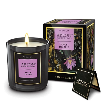 AREON Свеча ароматическая Премиум, черный фужер / HOME PERFUMES Black Fougere 600 гр, фото 2