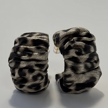 IWOU PROFESSIONAL Серьги Леопарды текстильные 1шт, фото 2