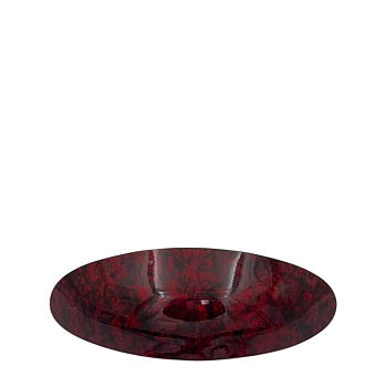 Заколка - автомат Минерал овальная бордовая 4*10см