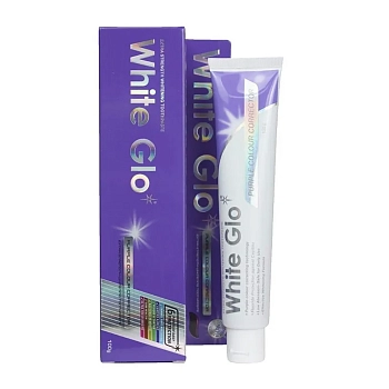 WHITE GLO Паста зубная отбеливающая с корректором цвета / White Glo Purple Colour Corrector 100 гр, фото 2