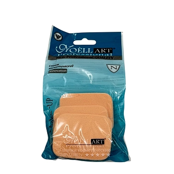 Спонжи макияжные прямоугольные 3шт/NoellART