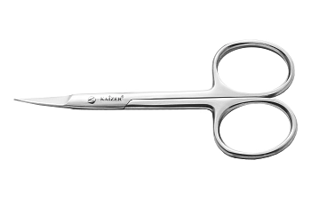 KAIZER Ножницы маникюрные, закругленные, серебро, ручная алмазная заточка, фото 2