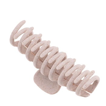 DEWAL BEAUTY Заколка-краб для волос большая, овал, бежевая 1 шт, фото 2