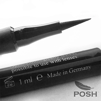 POSH Подводка-фломастер водостойкая, черный 3 гр, фото 3