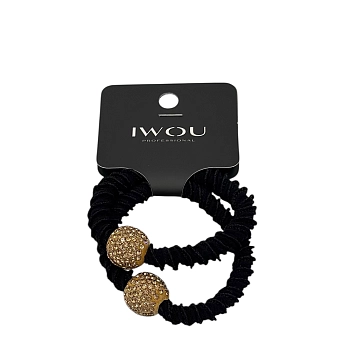 Резинка для волос Золотая бусина горький кофе 2шт