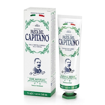 PASTA DEL CAPITANO Паста зубная Натуральные травы / 1905 Natural Herbs 75 мл, фото 3