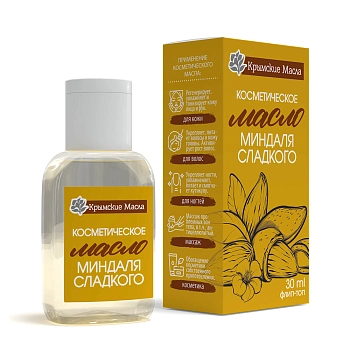 КРЫМСКИЕ МАСЛА Масло косметическое миндаля сладкого / Крымские масла 30 мл, фото 2