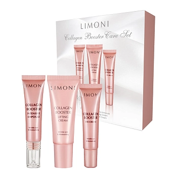 LIMONI Набор для лица (крем-лифтинг 25 мл, крем-лифтинг для век 15 мл, сыворотка 15 мл) / Collagen Booster Care Set, фото 2