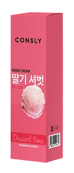 CONSLY Крем с ароматом клубничного сорбета для рук / Dessert Time 100 мл, фото 3