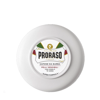 PRORASO Мыло для бритья для чувствительной кожи с зеленым чаем и овсом 150 мл, фото 3