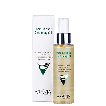 ARAVIA Professional Масло гидрофильное для умывания c салициловой кислотой и черным тмином / Pure Balance Cleansing Oil 110 мл, фото 4